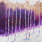 Violet Winterland- Abstract Colorado Winter Landscape with Aspen Trees
