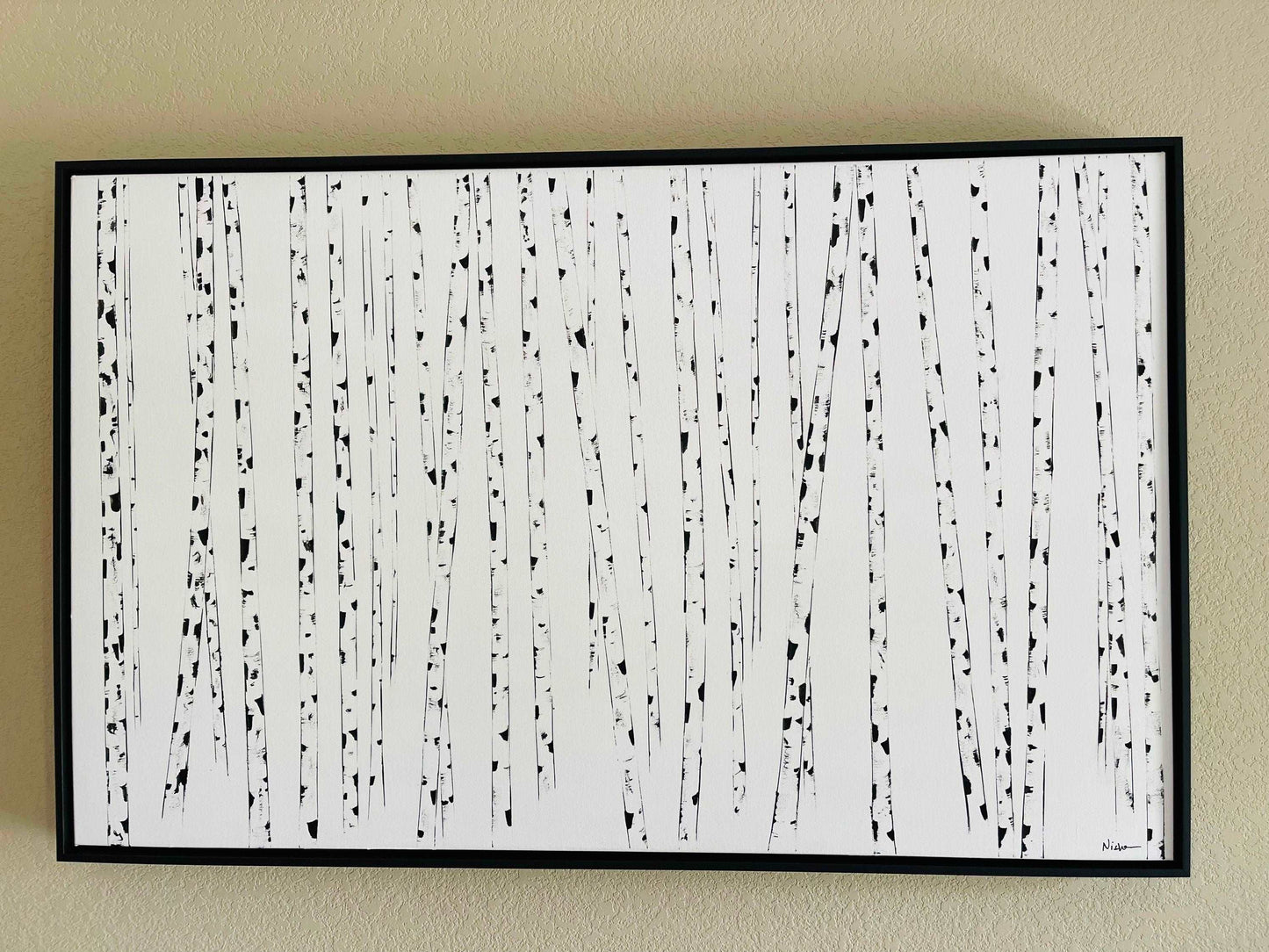 Black and White Aspen Painting - Large sizes.