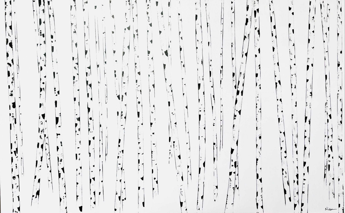Black and White Aspen Painting - Large sizes.