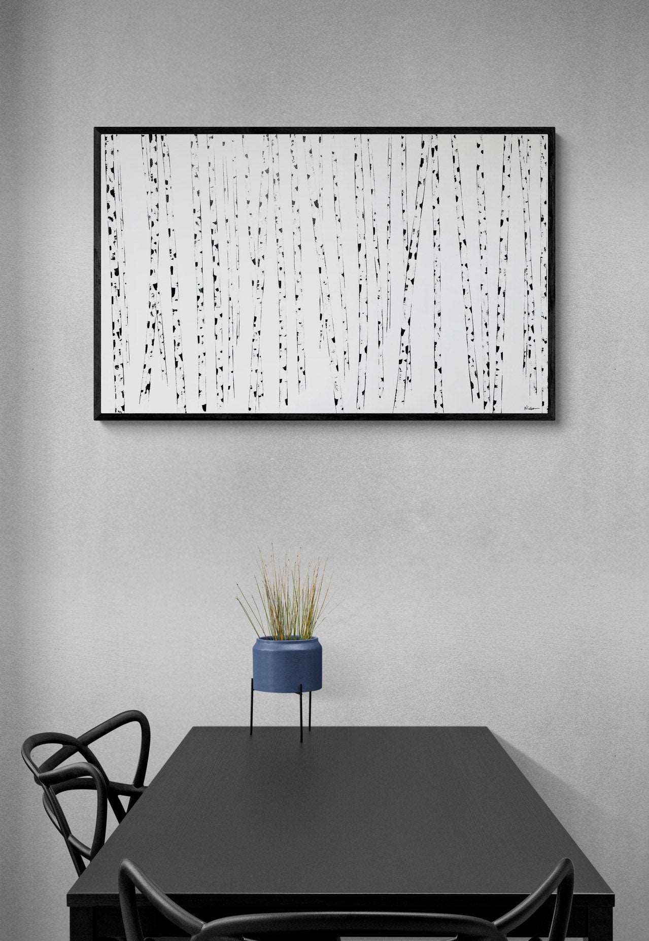 Black and White Aspen Painting - Large sizes.