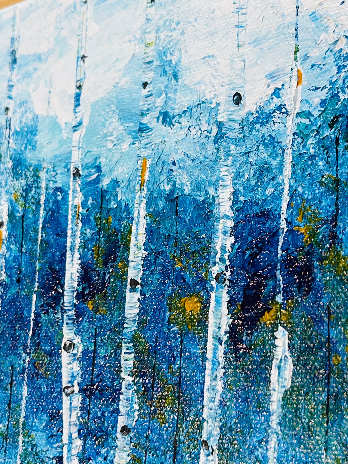 Abstract winter Aspens