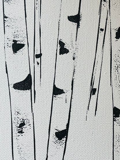 ZEN-Framed Black and White Aspens - Small