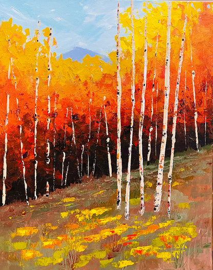 Fall colors Colorado Landscape - Flaming Foliage