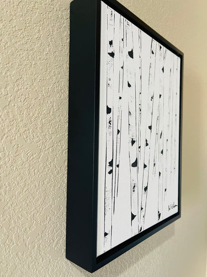 ZEN-Framed Black and White Aspens - Small