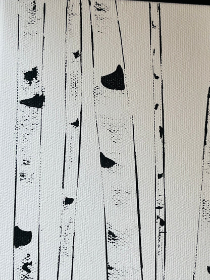 ZEN-Framed Black and White Aspens - Small