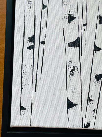 ZEN-Framed Black and White Aspens - Small