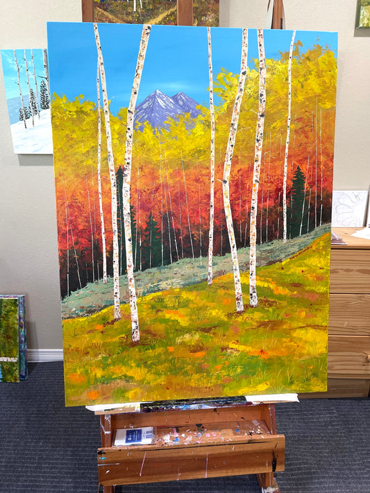 Aspen tree painting (50% remaining)