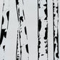 60x60 inches Commission Black and White Aspen Painting-Colorado Landscape