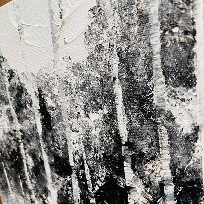 Black and White Aspen Painting
