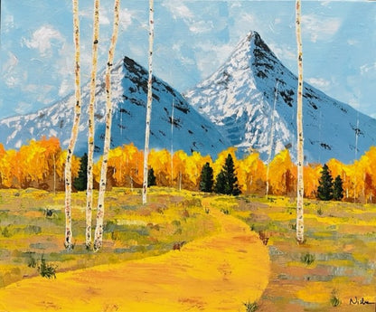 Landscape Painting with Mountains