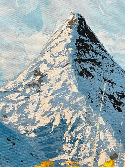 Landscape Painting with Mountains