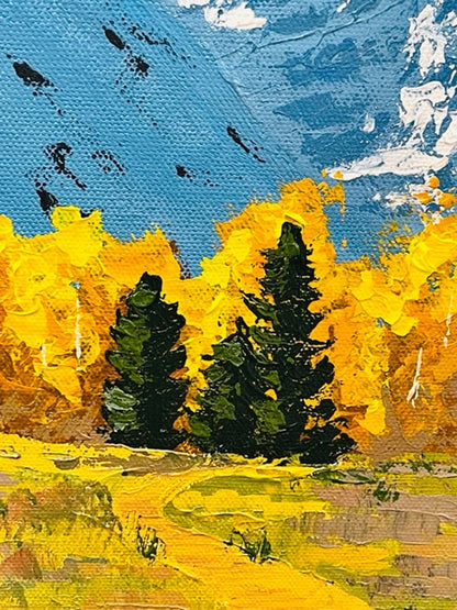 Landscape Painting with Mountains