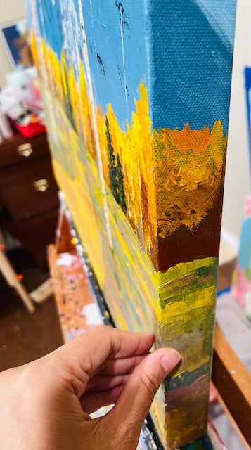 Landscape Painting with Mountains