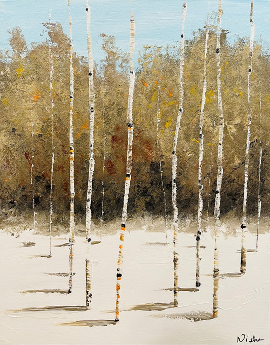 Winter Landscape Aspen Tree Paintings