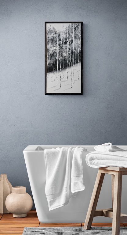 Black and White Aspen Painting