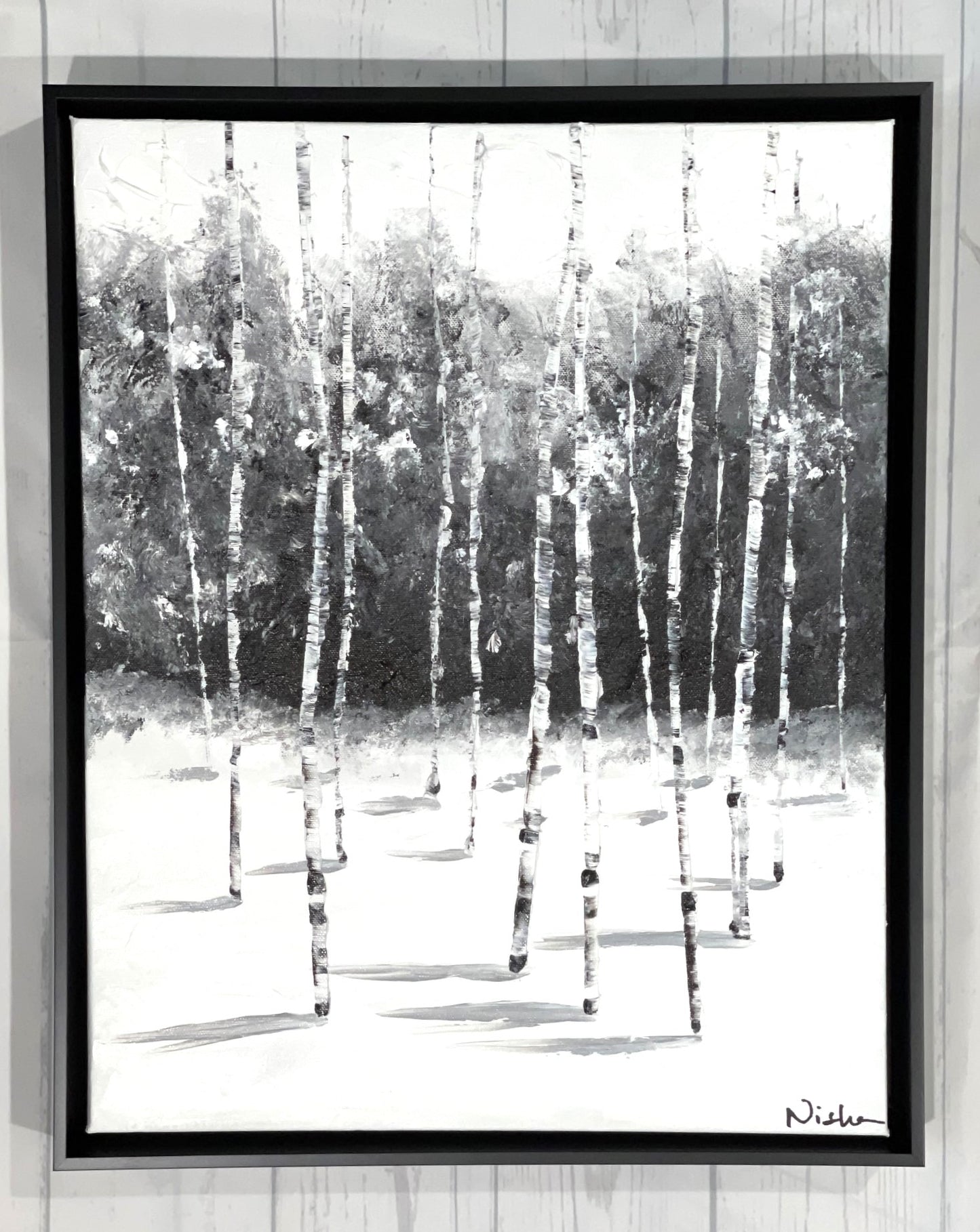 Black and White Aspen Painting - Inner Peace