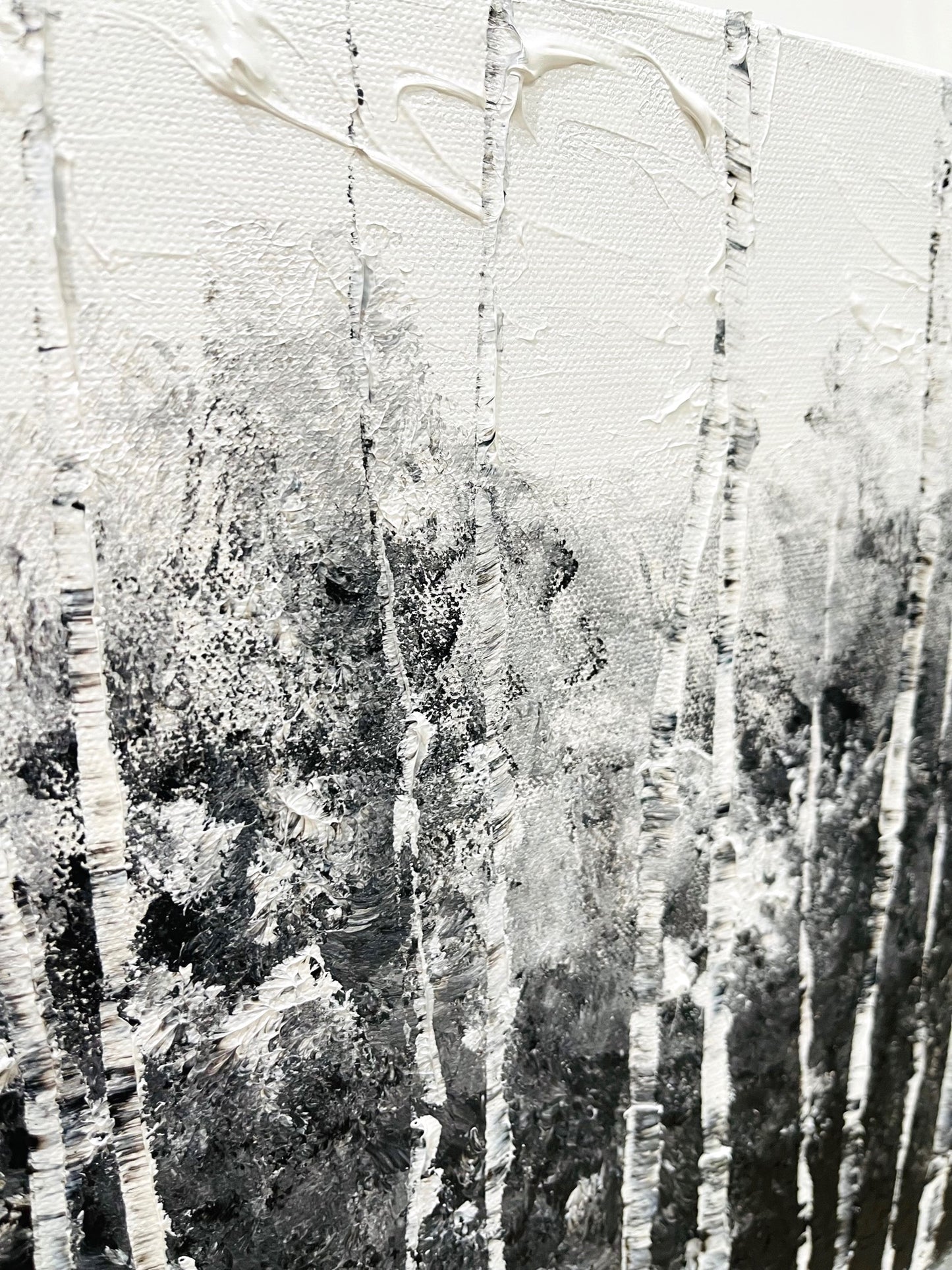 Black and White Aspen Painting - Inner Peace