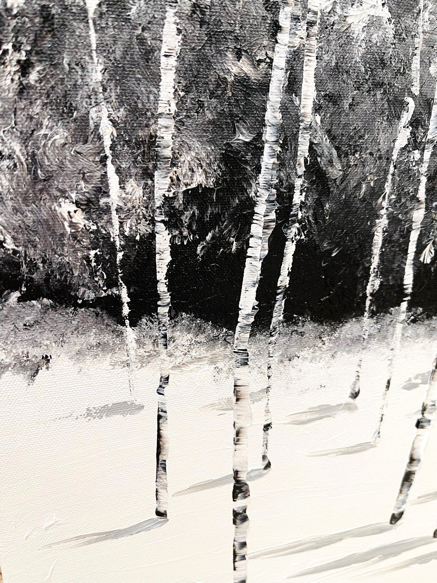 Black and White Aspen Painting - Inner Peace