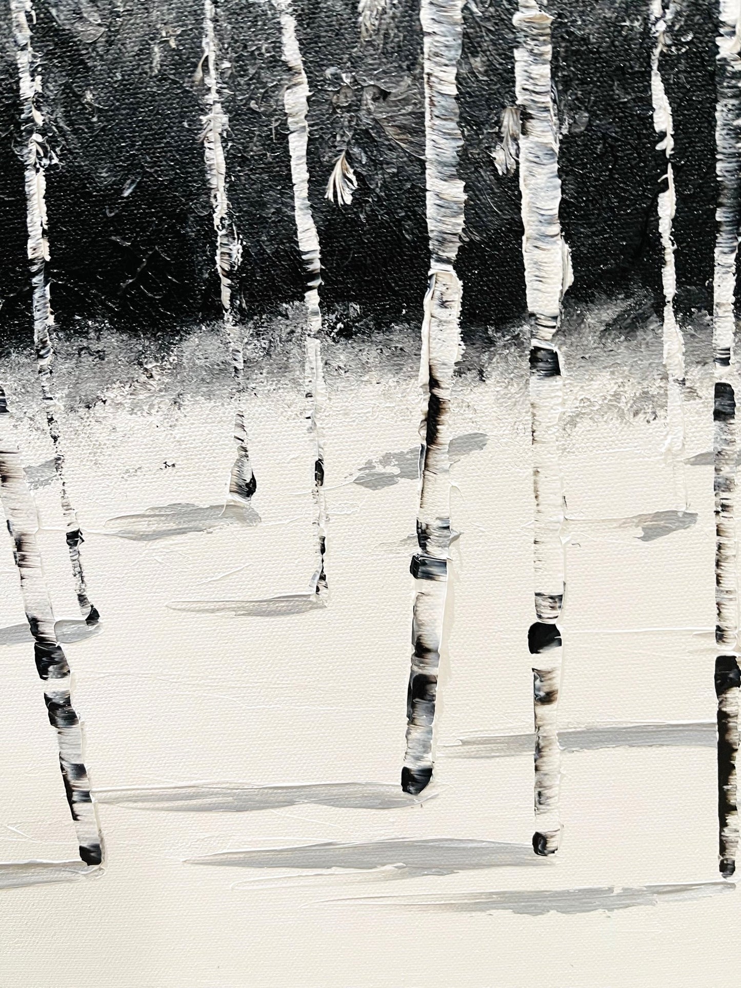 Black and White Aspen Painting - Inner Peace