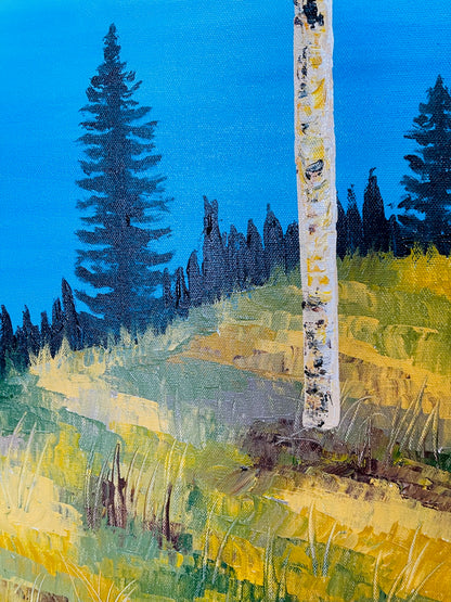 Aspen Trees near a Lake