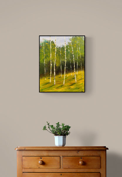 Summer Greens Aspen Tree Paintings