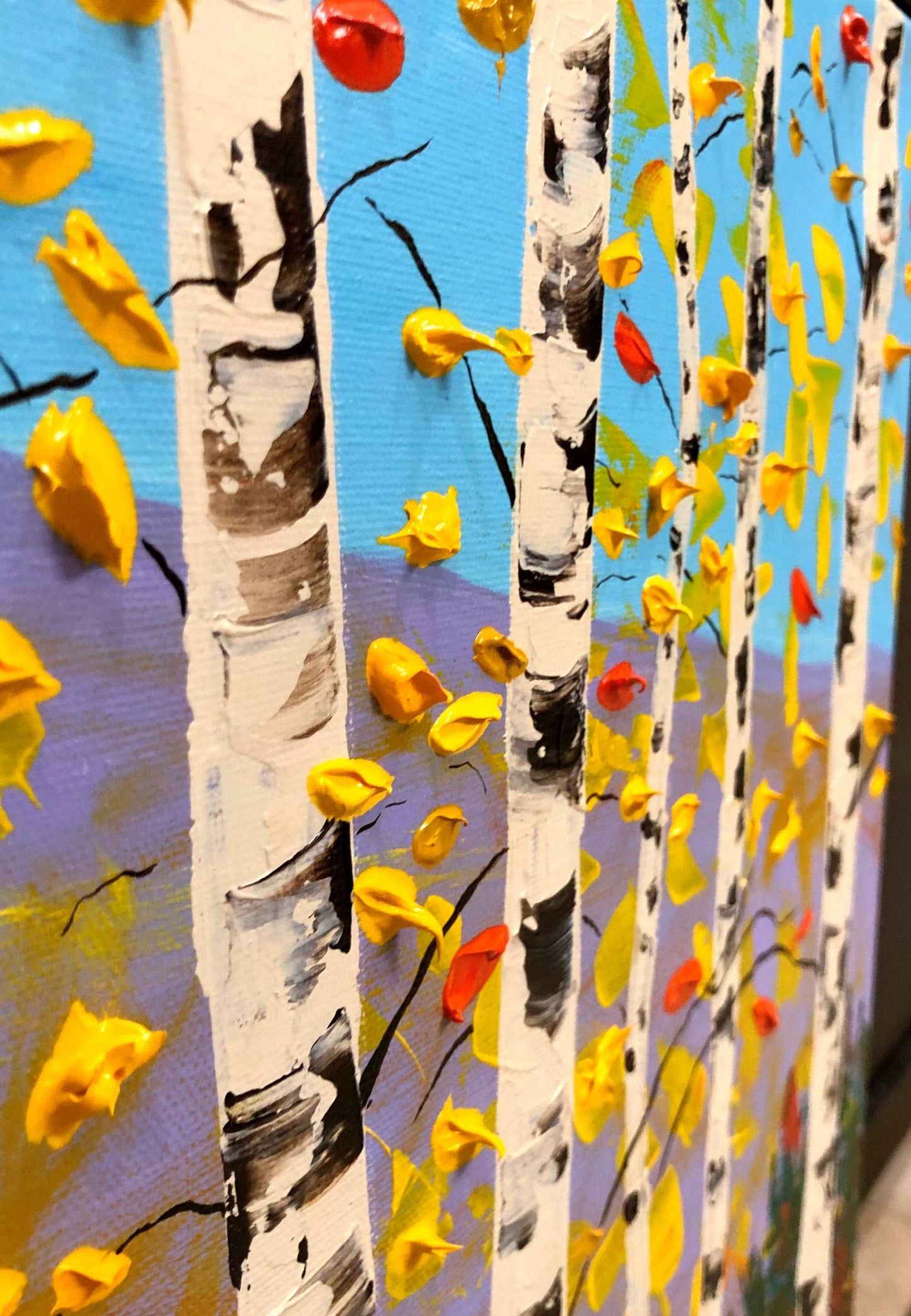 Colorado Landscape painting with Aspen Trees