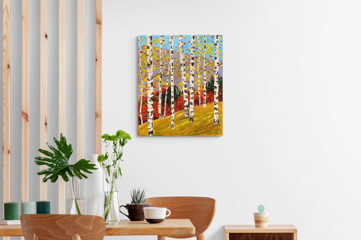 Colorado Landscape painting with Aspen Trees