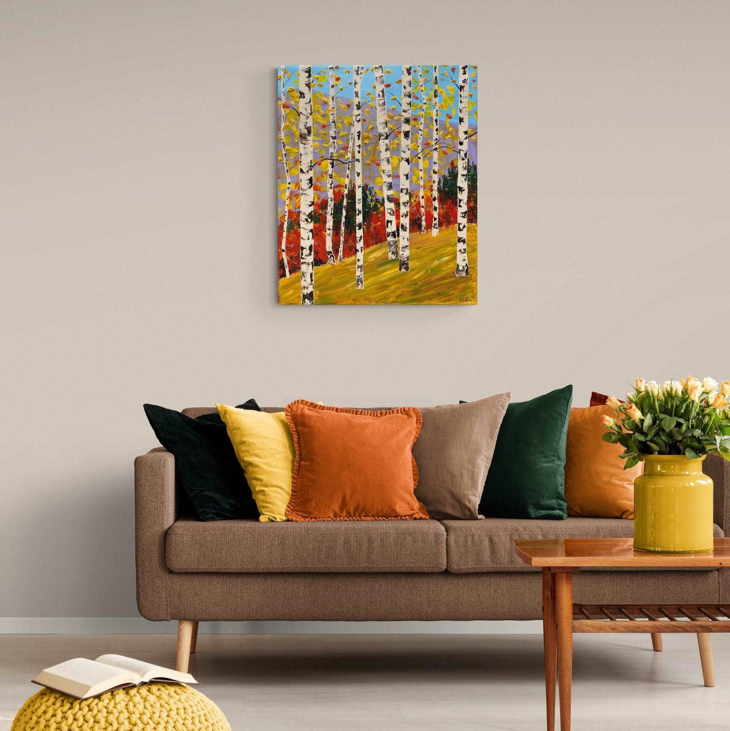 Colorado Landscape painting with Aspen Trees