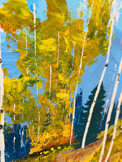 Landscape Art, Aspens with Trails