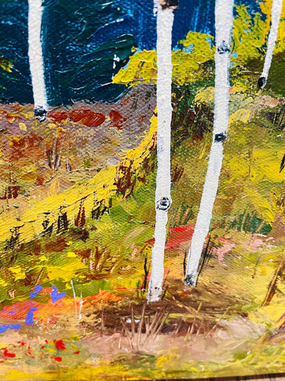 Landscape Art, Aspens with Trails