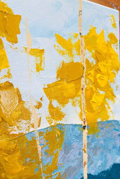 Fall Landscape Painting with Aspen Trees - Aspen Gold