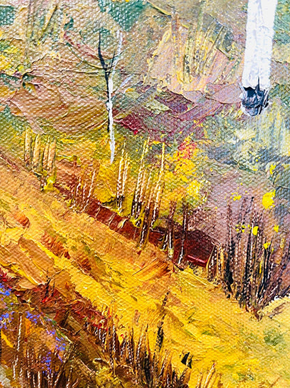 Landscape Art, Aspens with Trails