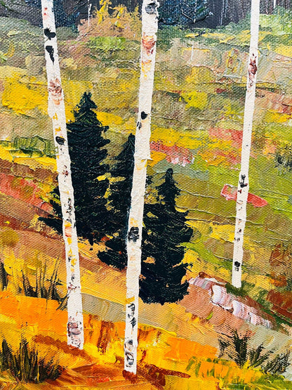 Colorado Landscape Painting - Aspen Grove in Fall