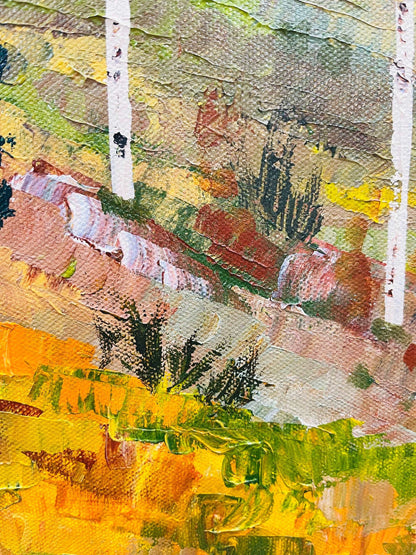 Colorado Landscape Painting - Aspen Grove in Fall