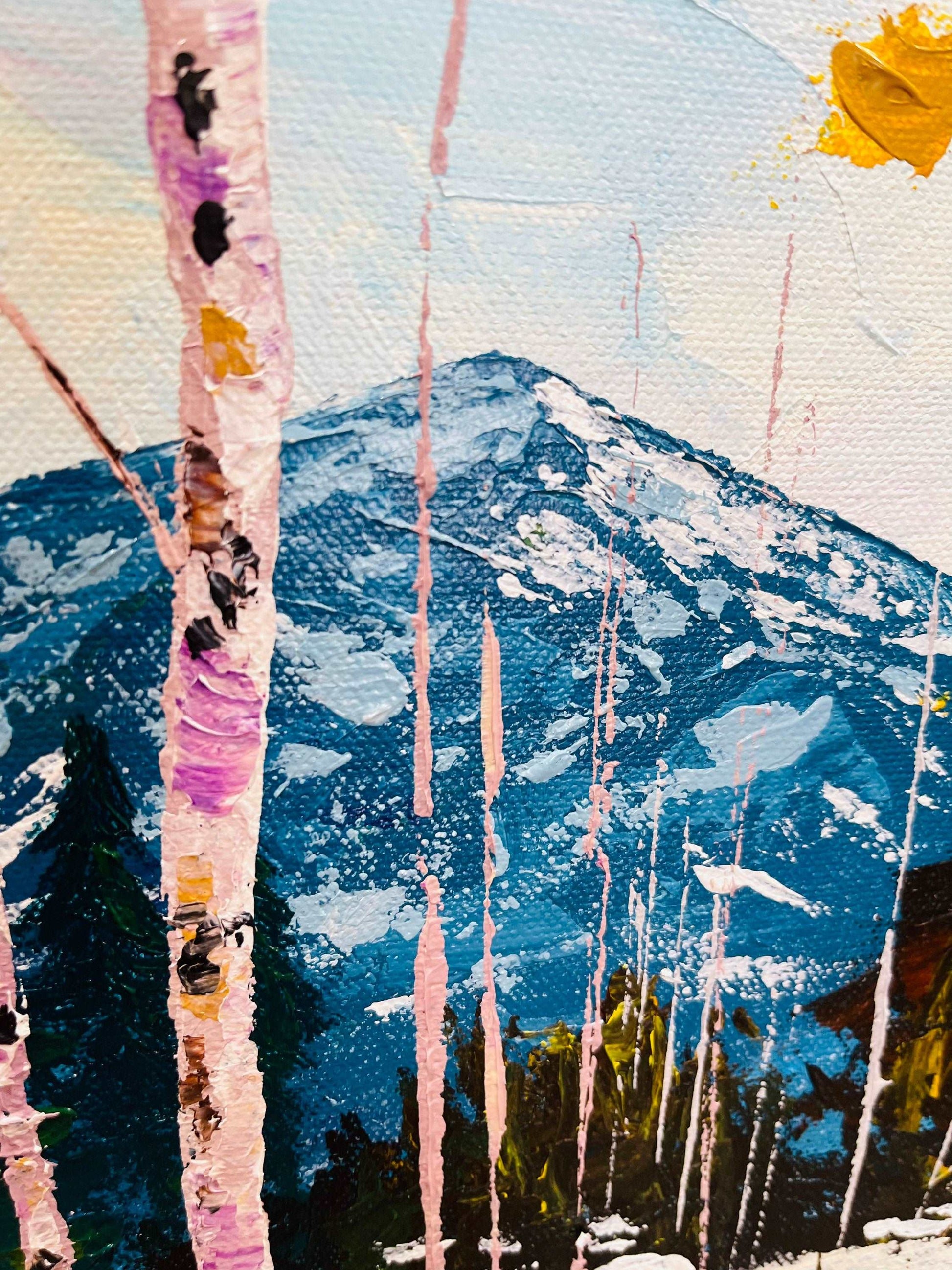 Colorado Winter Landscape with Aspen Trees