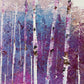 Abstract winter Aspens in purple shades