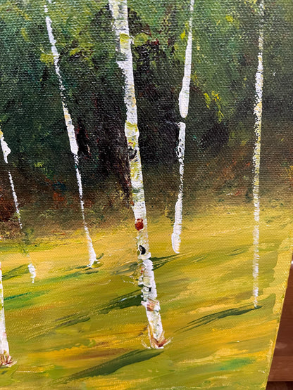 Summer Greens Aspen Tree Paintings