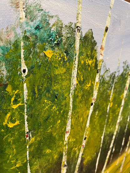 Summer Greens Aspen Tree Paintings