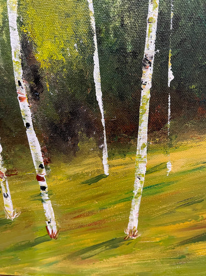 Summer Greens Aspen Tree Paintings
