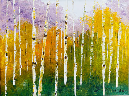 Abstract Fall Aspens